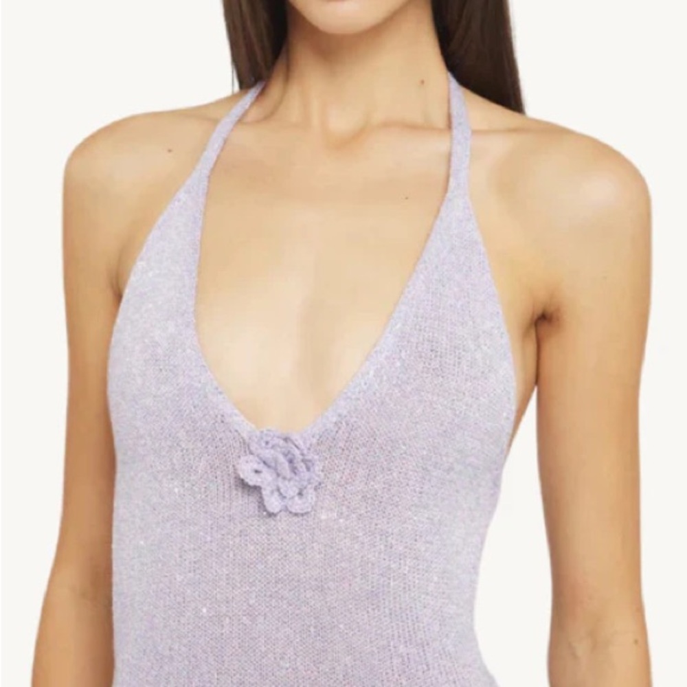 Elegant Lavender Backless Dress- Daphne Dress - Lavender Sequin